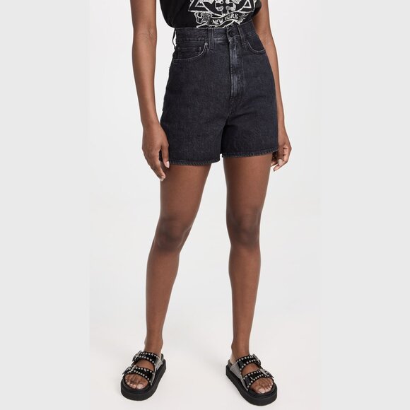 Made in Tomboy Aisha Shorts Black Denim Jean Shopbop - Picture 6 of 6